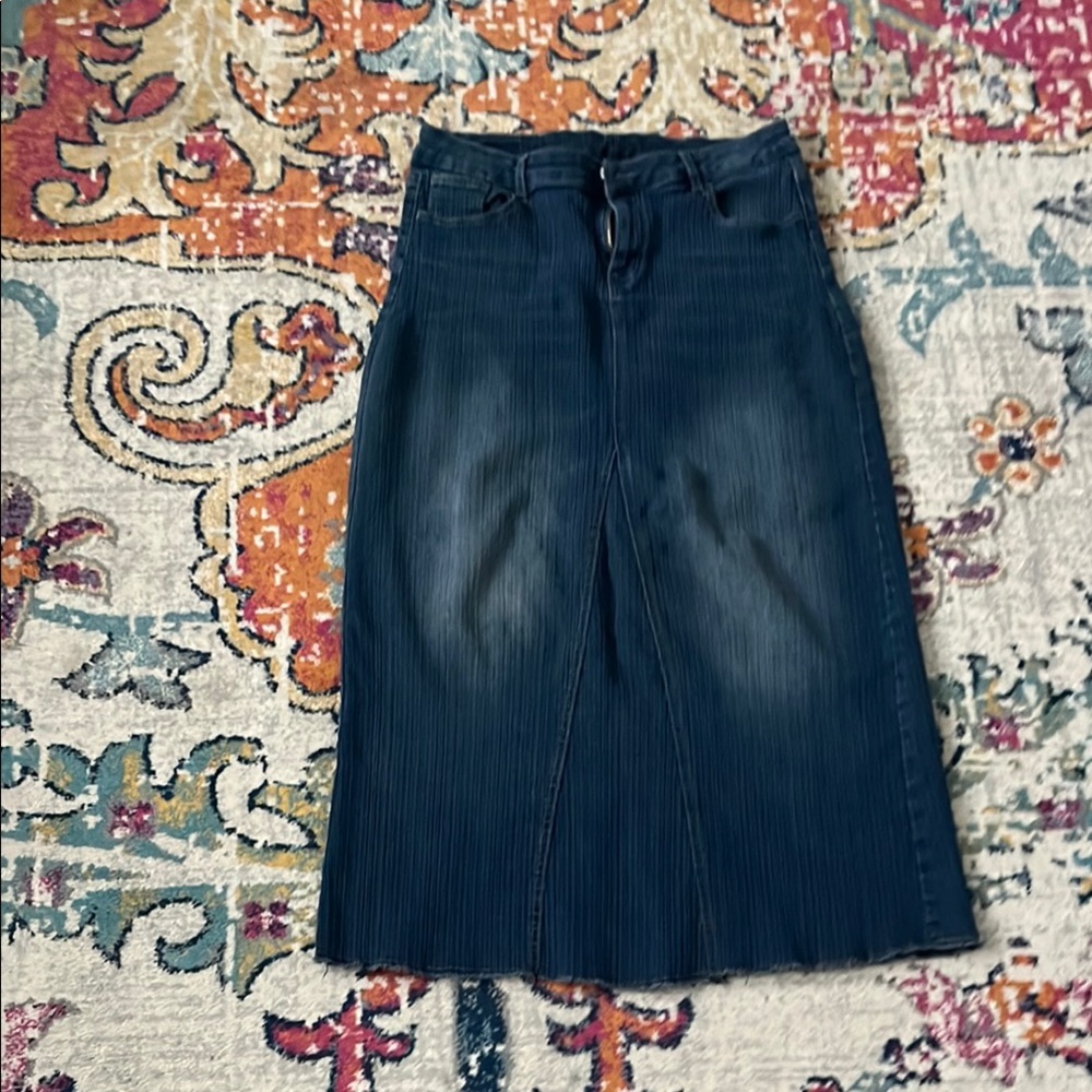 Dark Blue Denim Skirt